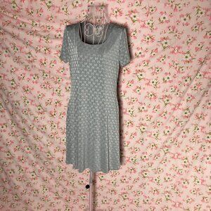 vintage 90s silver grey butterfly print es se usa | S-M | repaired